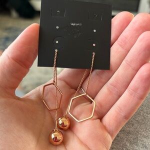 Fashion Jewelry Rose Gold Geometric Earrings